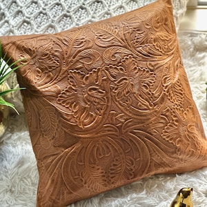 Handmade Authentic leather pillow covers• Accent pillow • Leather Home Decor • gifts for home