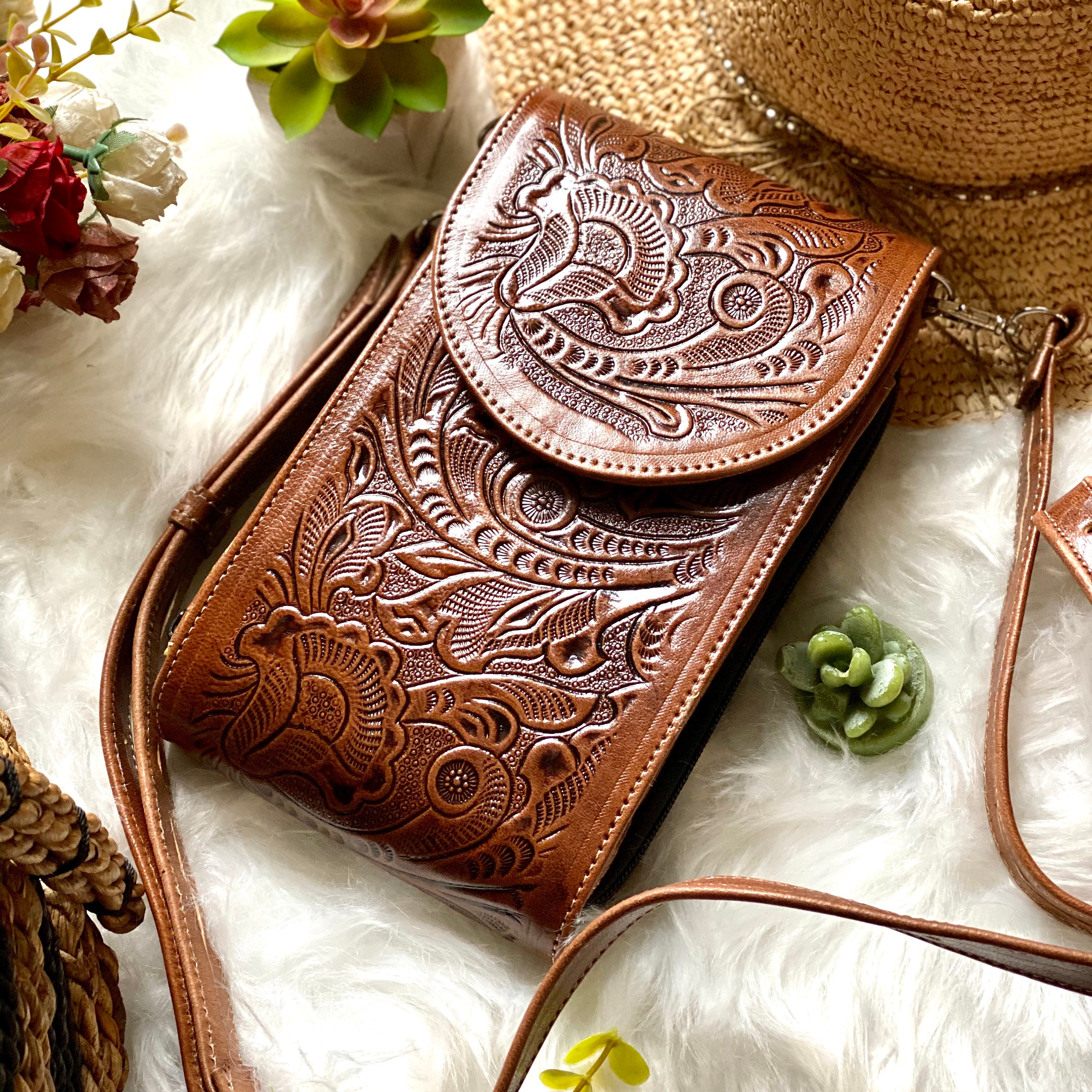 Leather Crossbody - Handmade Leather Crossbody - Small Bag - Boho ...