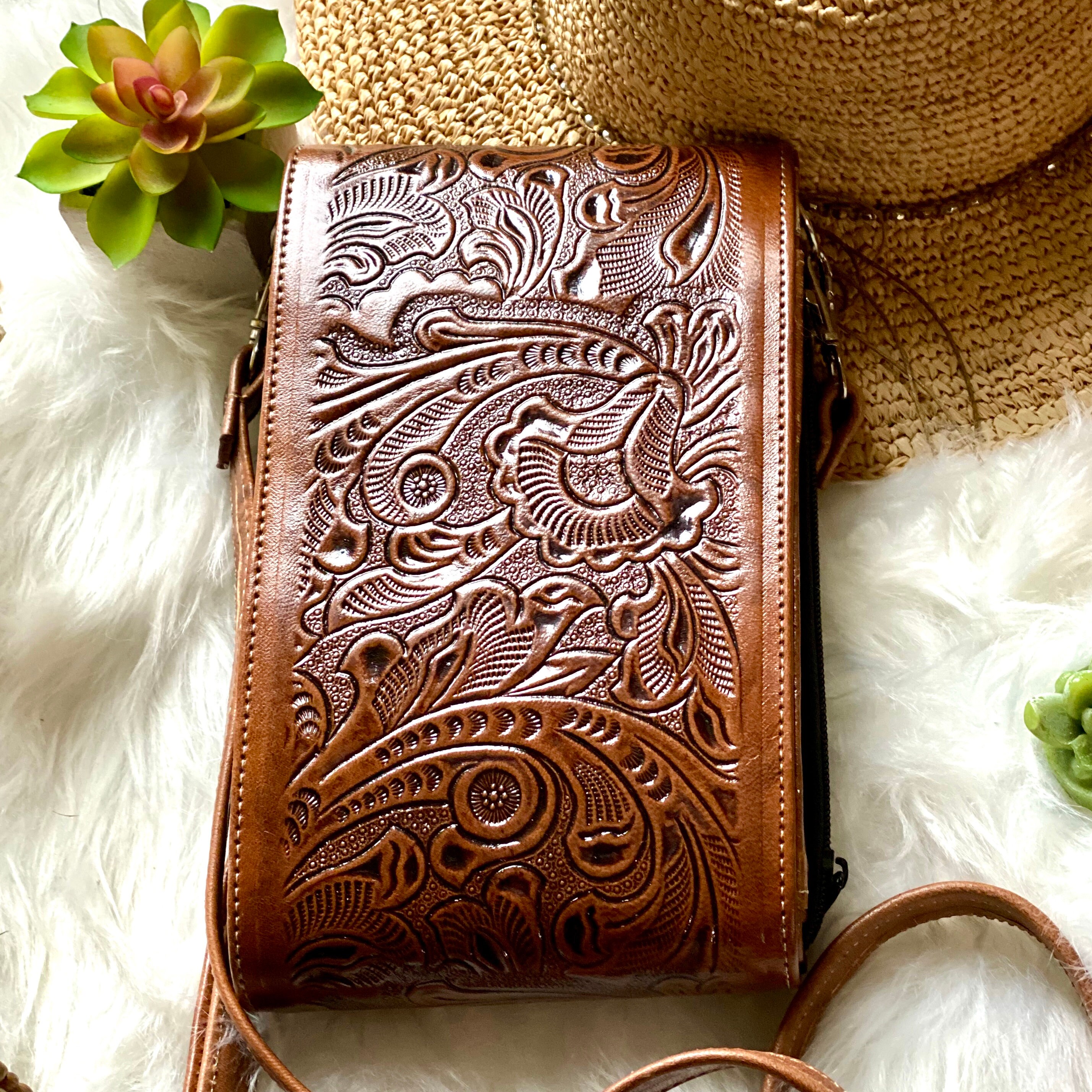 Brown Leather Crossbody Handmade Leather Crossbody Small | Etsy