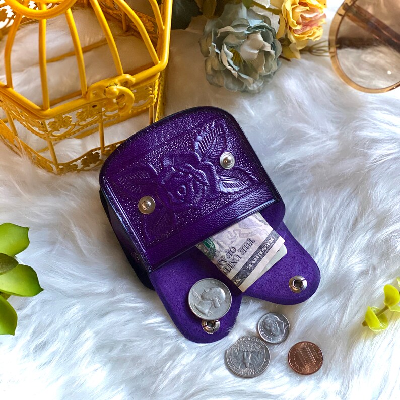 Leather woman coin purse woman change purse leather coin Etsy