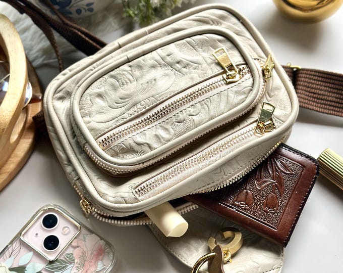 Leather Chest Bag Crossbody • Small Sling Waist Pack for Women, Dog Treat Bag, Dog Accessories