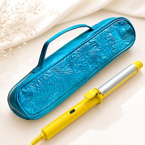 Personalisierte Lederhülle für Lockenstab: Hitzebeständiger Reiseorganizer für Haarstylinggeräte