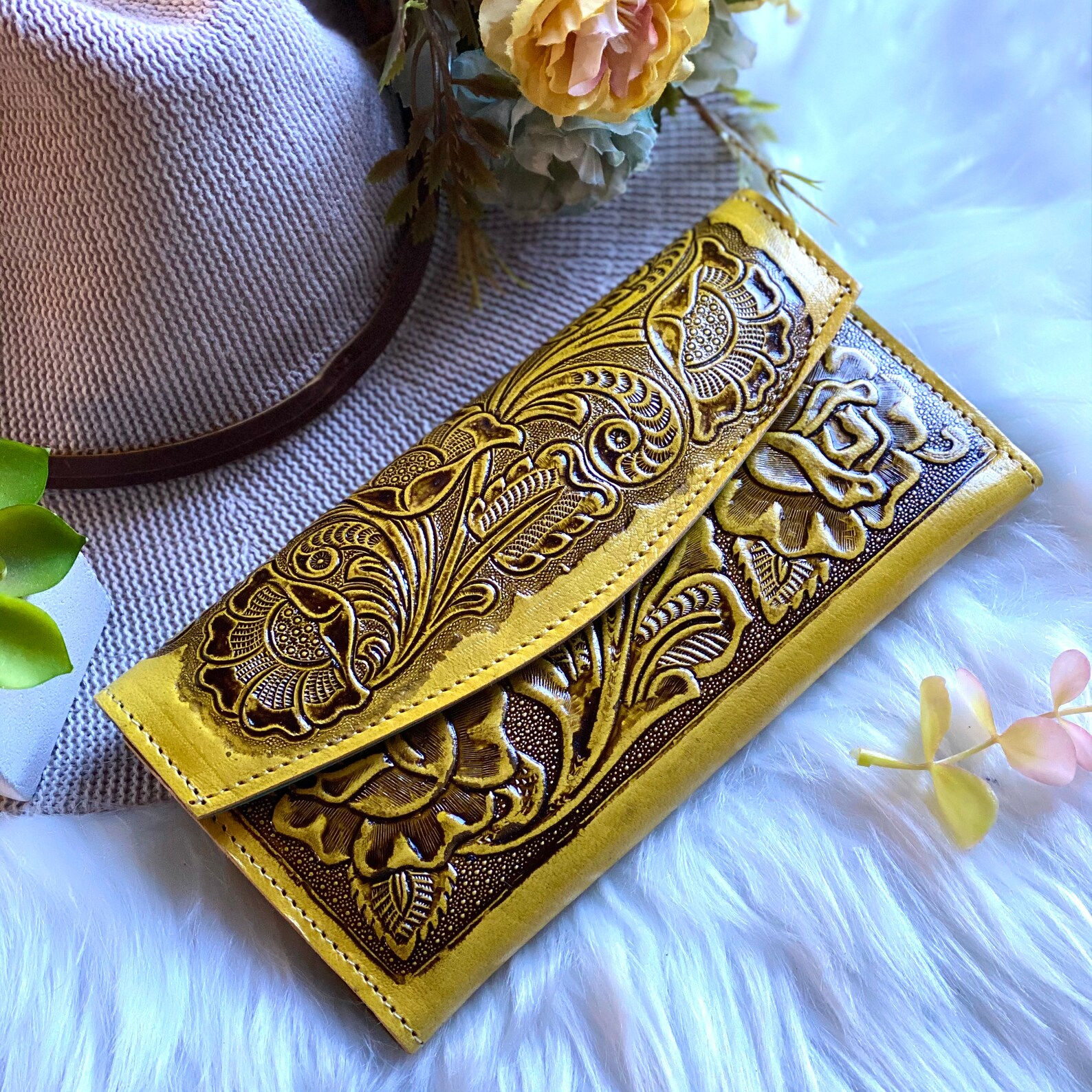 Handmade Leather Wallets for Women western Wallet Woman Etsy