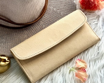 Handmade Cute Authentic Leather Wallets for Women • Women's Engraved Gifts  • Personalized Slim Clutch  Cash and Card Holder