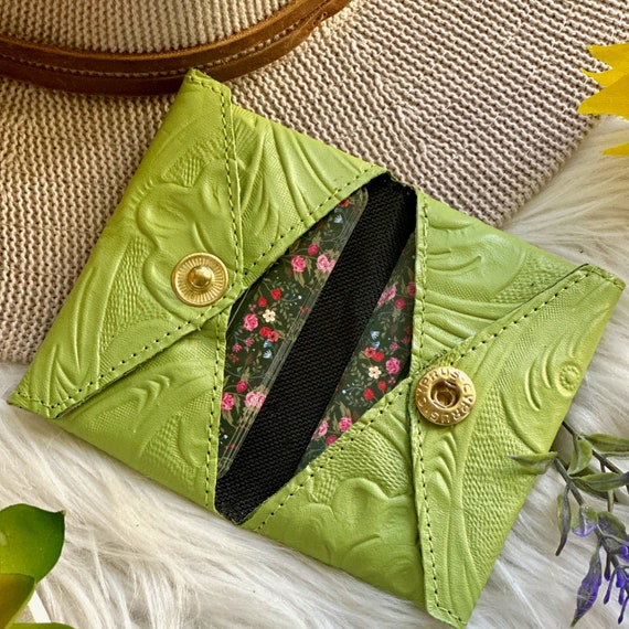 Embossed minimalist wallet • business card holder • personalized gifts for her