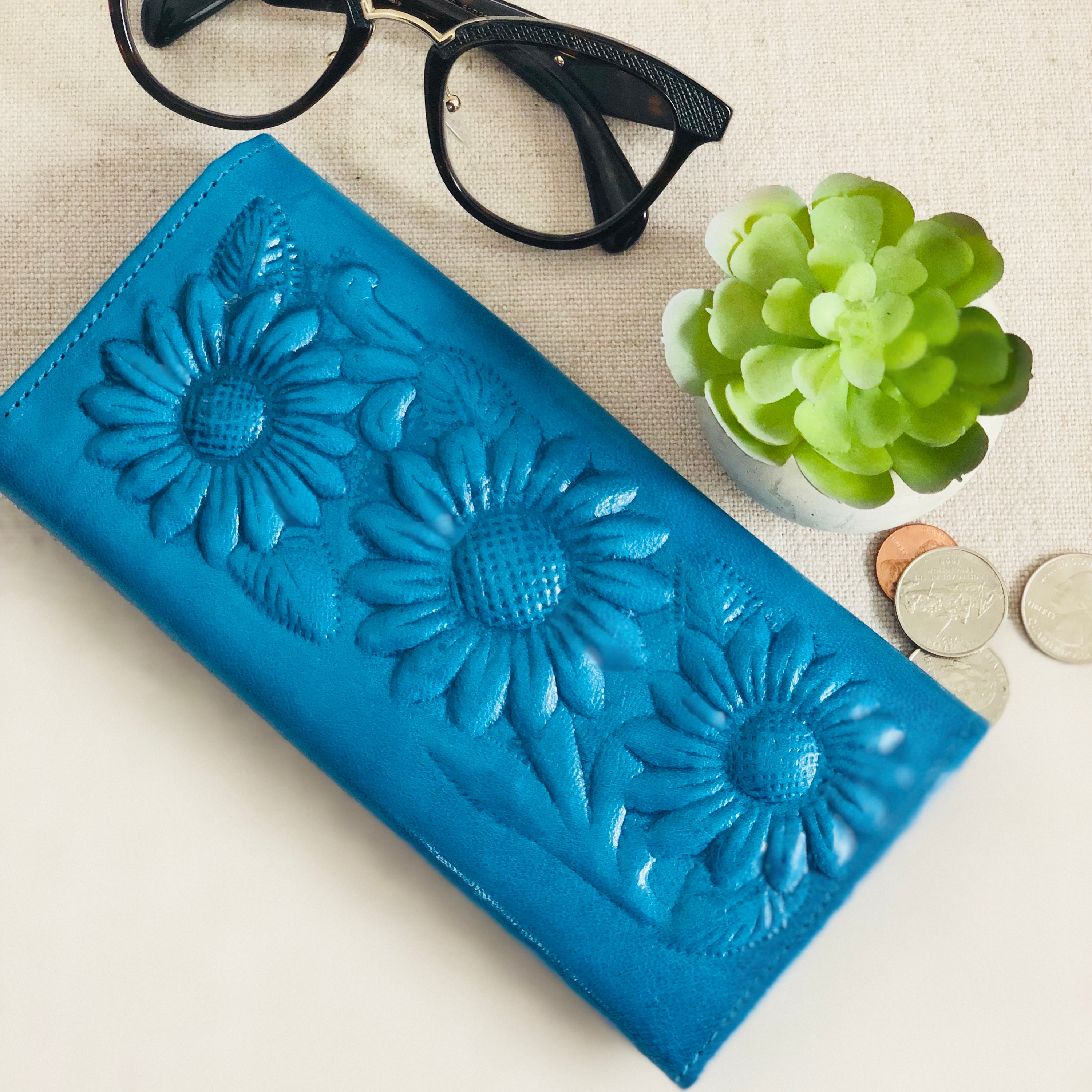 Leather Wallet Women's* Bohemian Wallet*Vintage Leather Wallet* Wallets