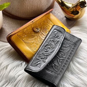 Handmade authentic leather small wallet • wallets for women • gifts for mom