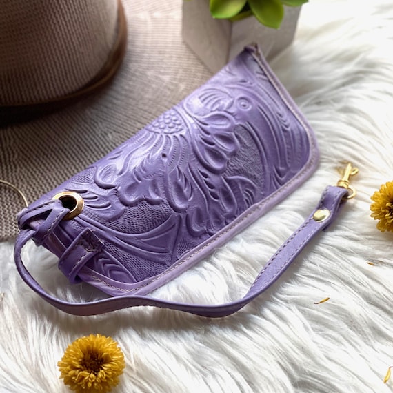 Tooled Leather Glasses Case: Handmade Soft Sunglasses Case