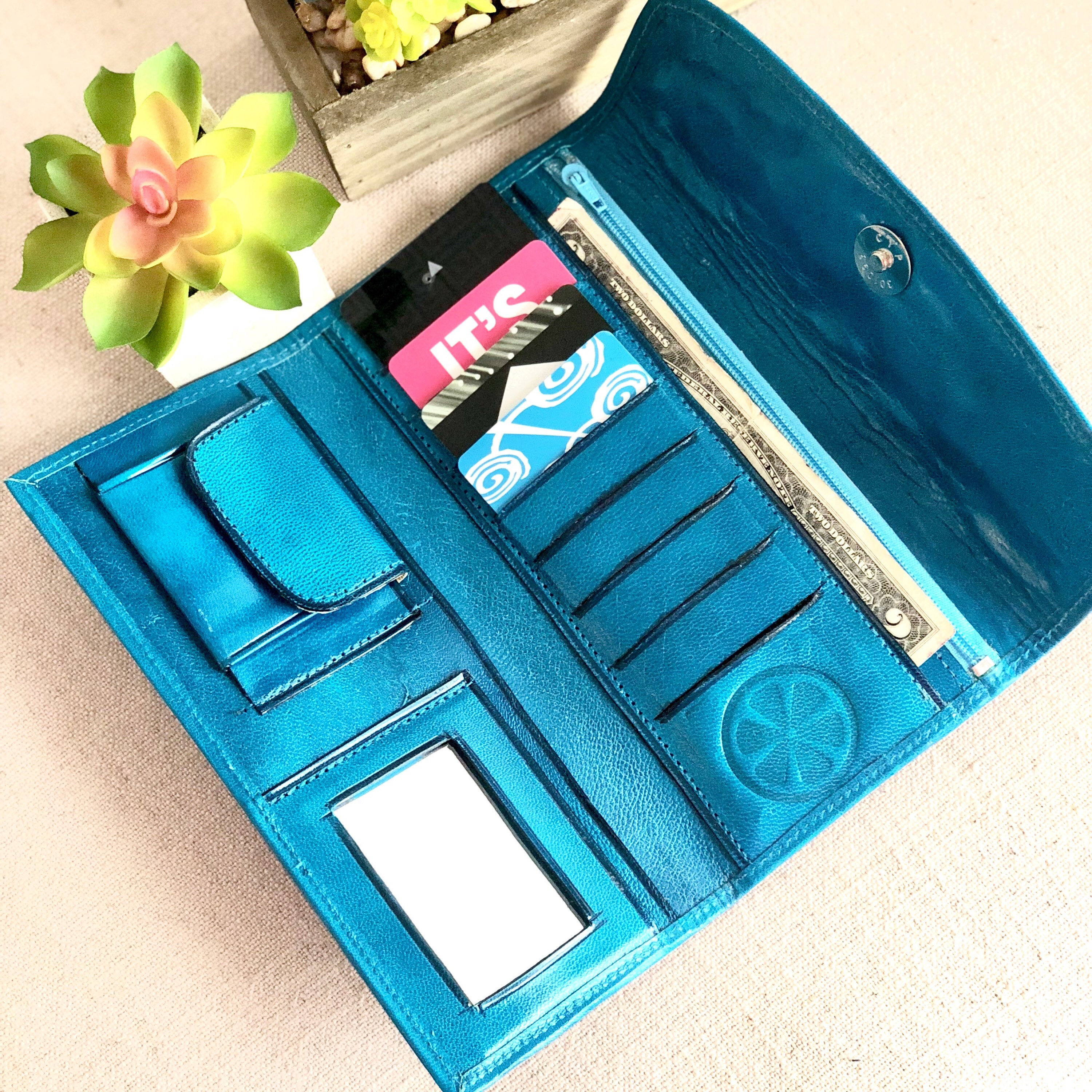 Vintage Style Wallet Women's Wallet Leather Flowers Wallet Floral