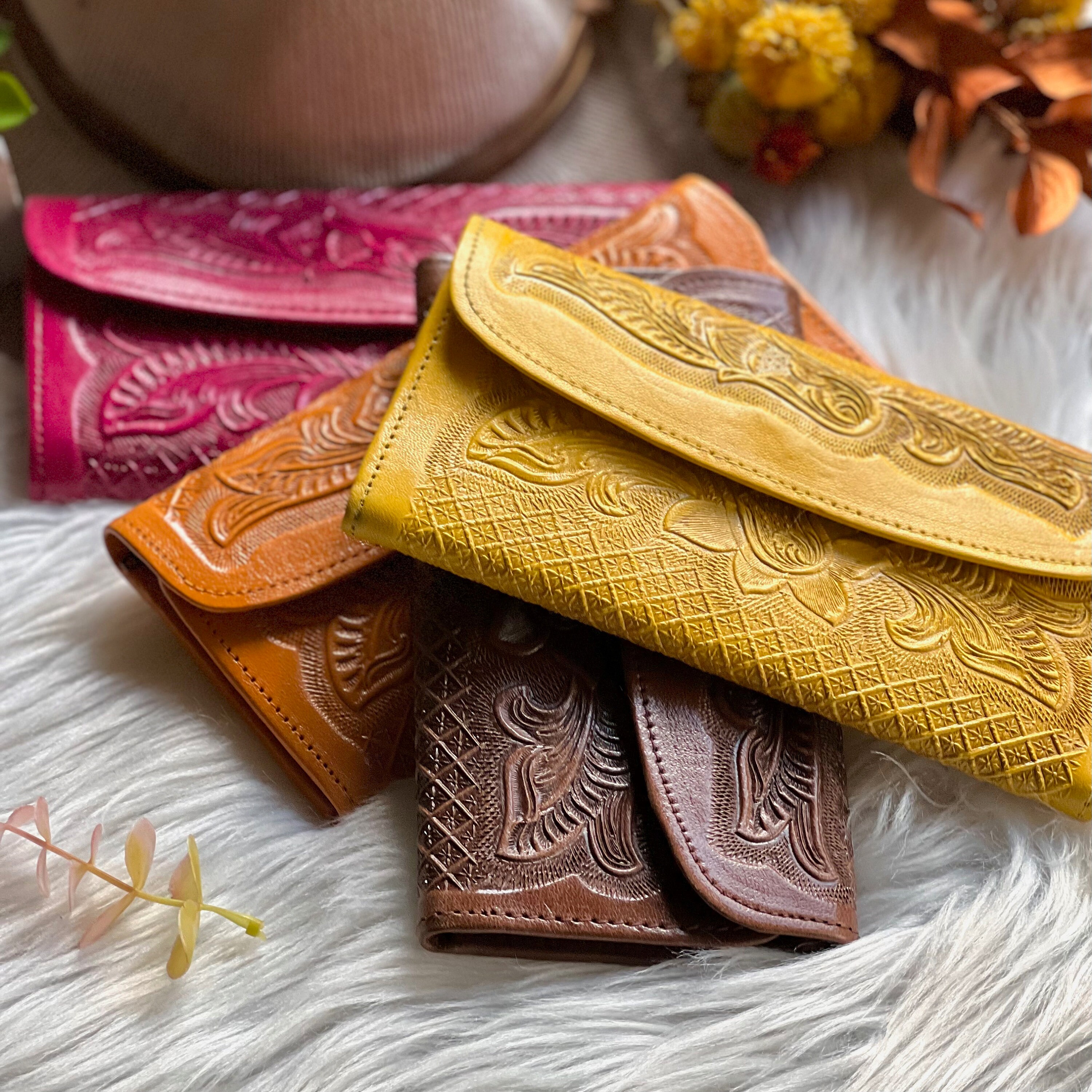 Embossed leather wallets for women • women gifts • women wallets