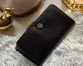 Handmade Leather Wallet • Slim Vintage Style, Personalized Gift