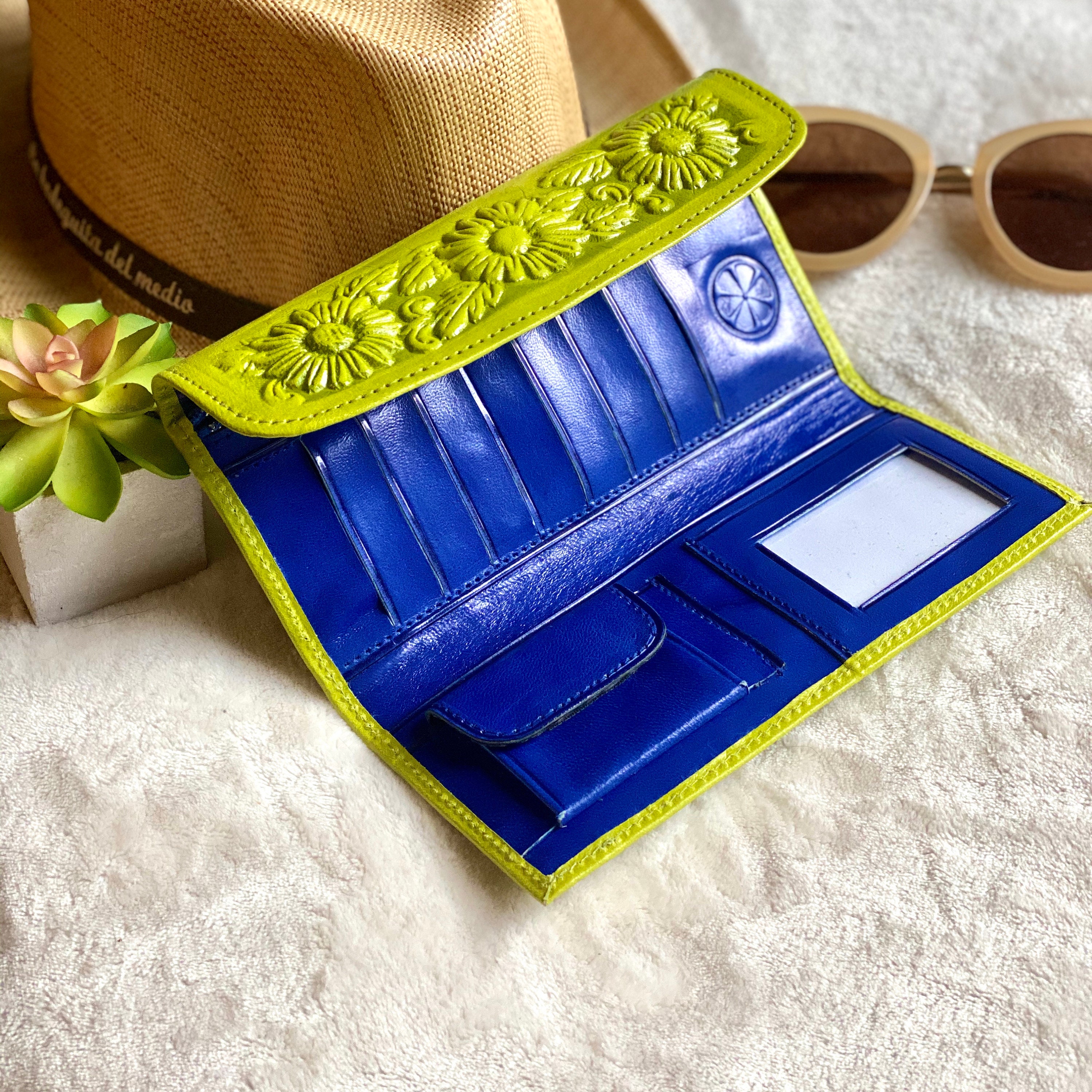 Sunflower Leather wallets for women Bohemian Wallet Wallet Women's