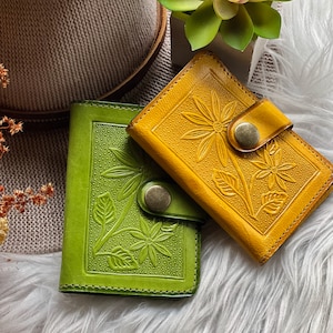 Handmade leather credit card holder • credit card wallet • gifts for her