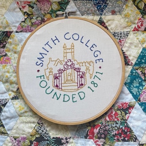 Hand Embroidered Smith College Seal