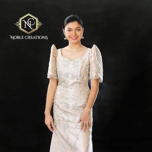 FILIPINIANA DRESS Embroidered and Beaded MESTIZA Maria Clara Baro at ...