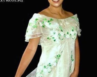 Filipiniana flower cheap girl dresses