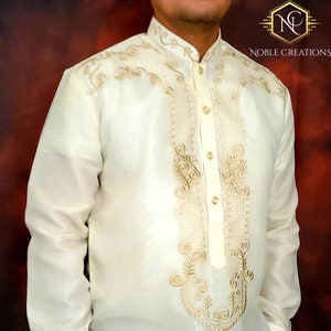 BARONG TAGALOG ARMAN11 style with Inner Lining Filipino National Costume Filipiniana Lumban Laguna Philippines - ARMAN2