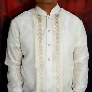 BARONG TAGALOG Chinese Collared Filipino National Costume | Etsy