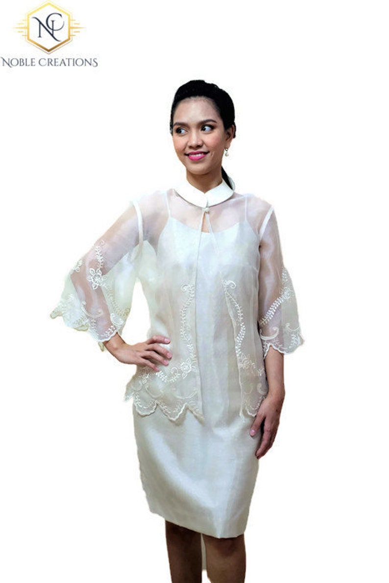 modern filipiniana for chubby