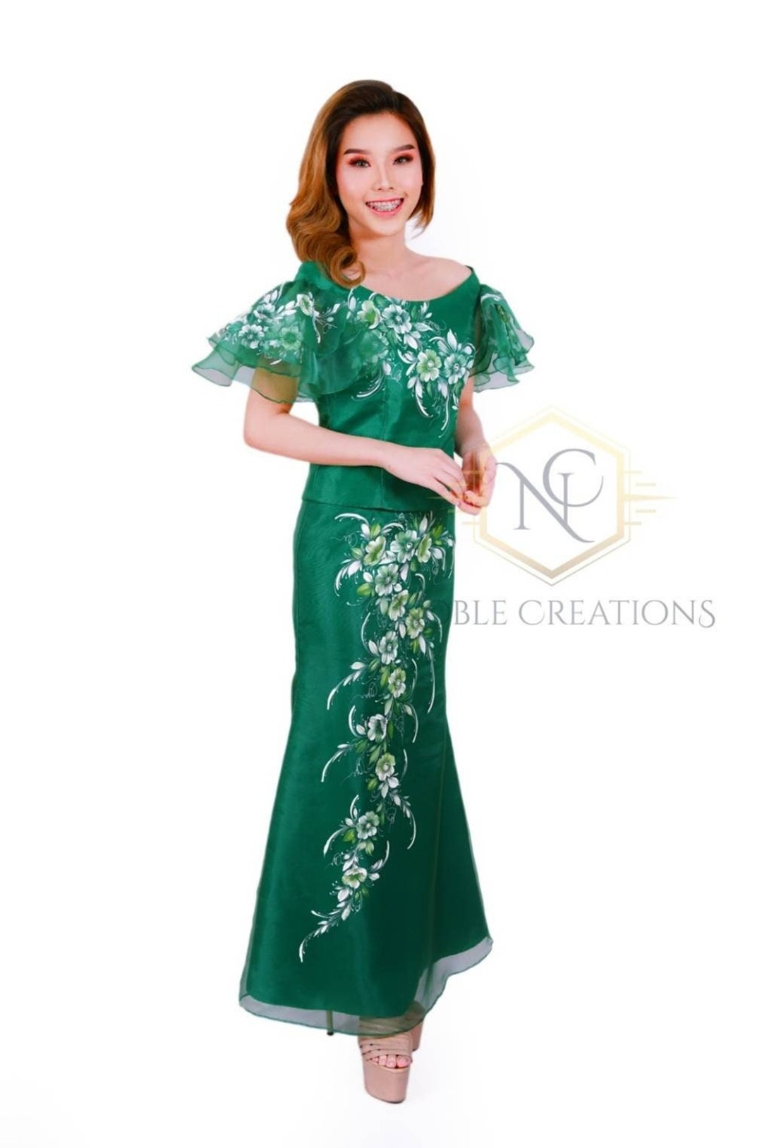 Barong Tagalog Maria Clara Dress For Sale FILIPINIANA Flair Sleeve