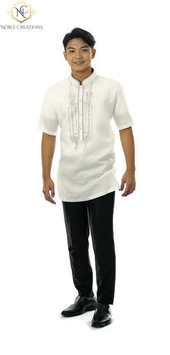 BARONG TAGALOG Linen Gusot Mayaman Filipino National Costume ...