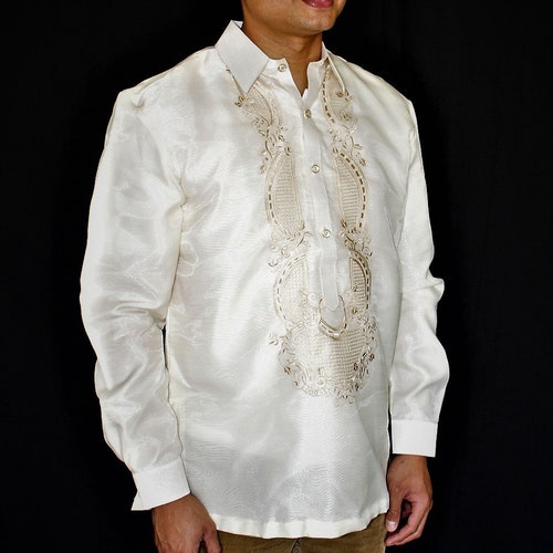 Double Collar BARONG TAGALOG Filipino National Costume