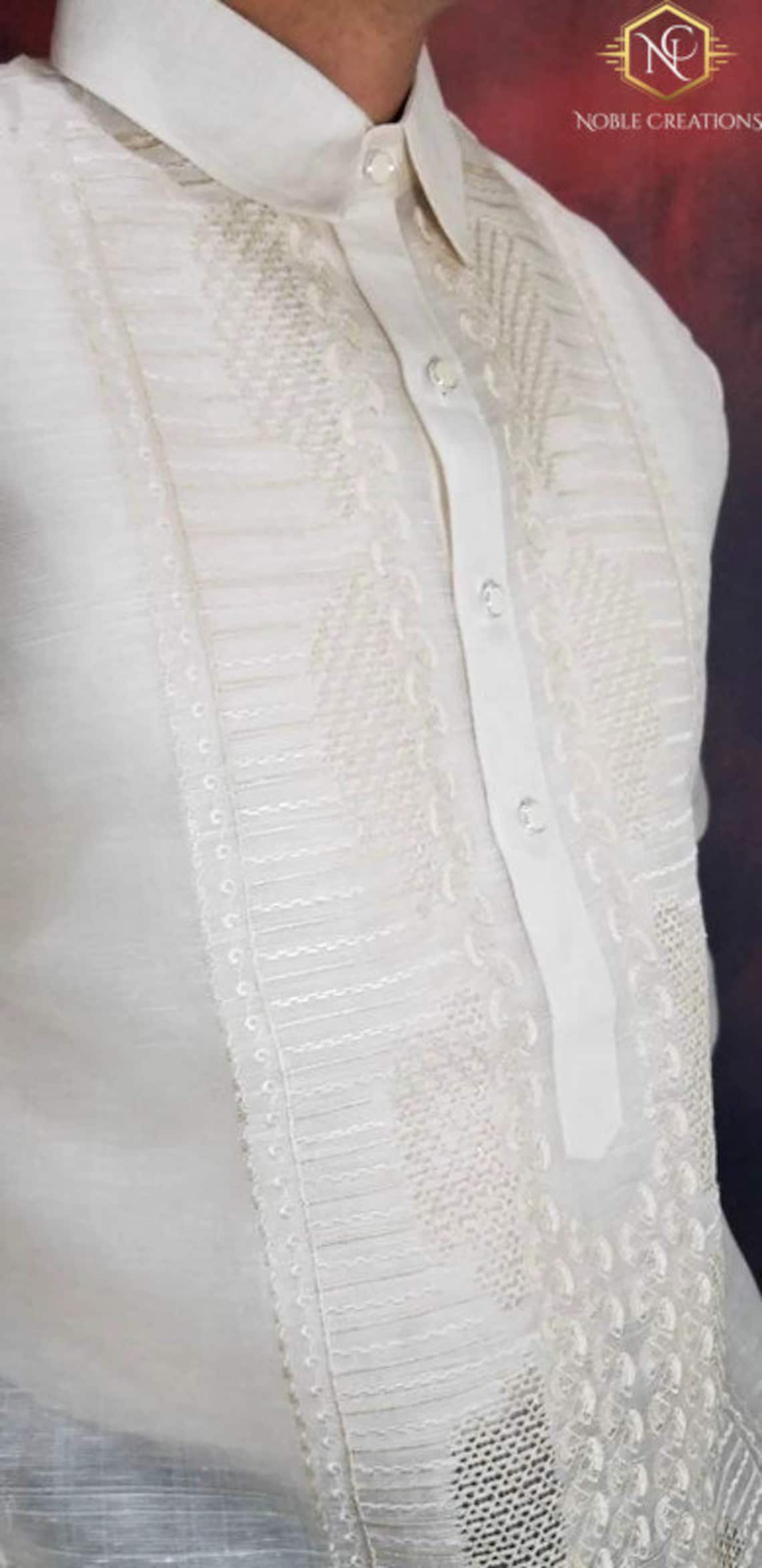 BARONG TAGALOG Piña and Abaca Fiber Blend Fabric Hand and Etsy