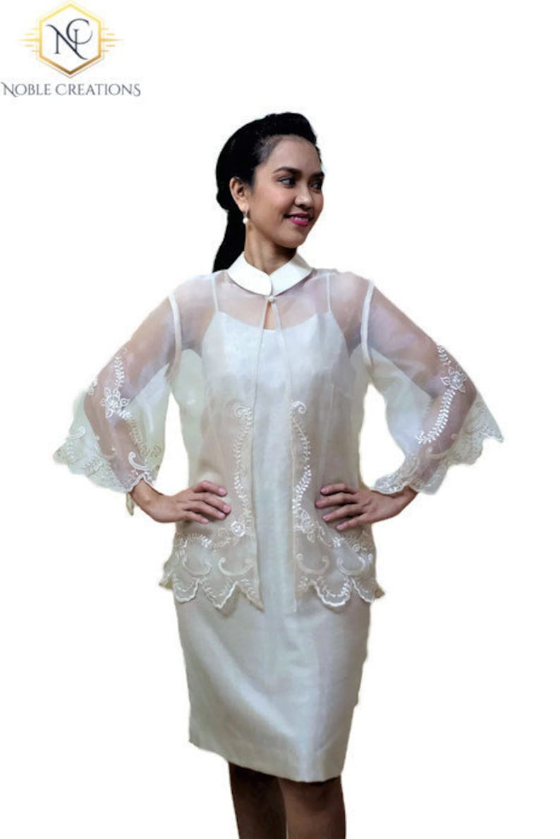 modern filipiniana for chubby