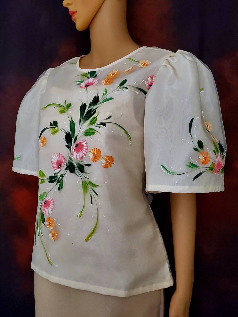 Filipiniana Hand Painted Kimona Barong Tagalog Maria vrogue.co