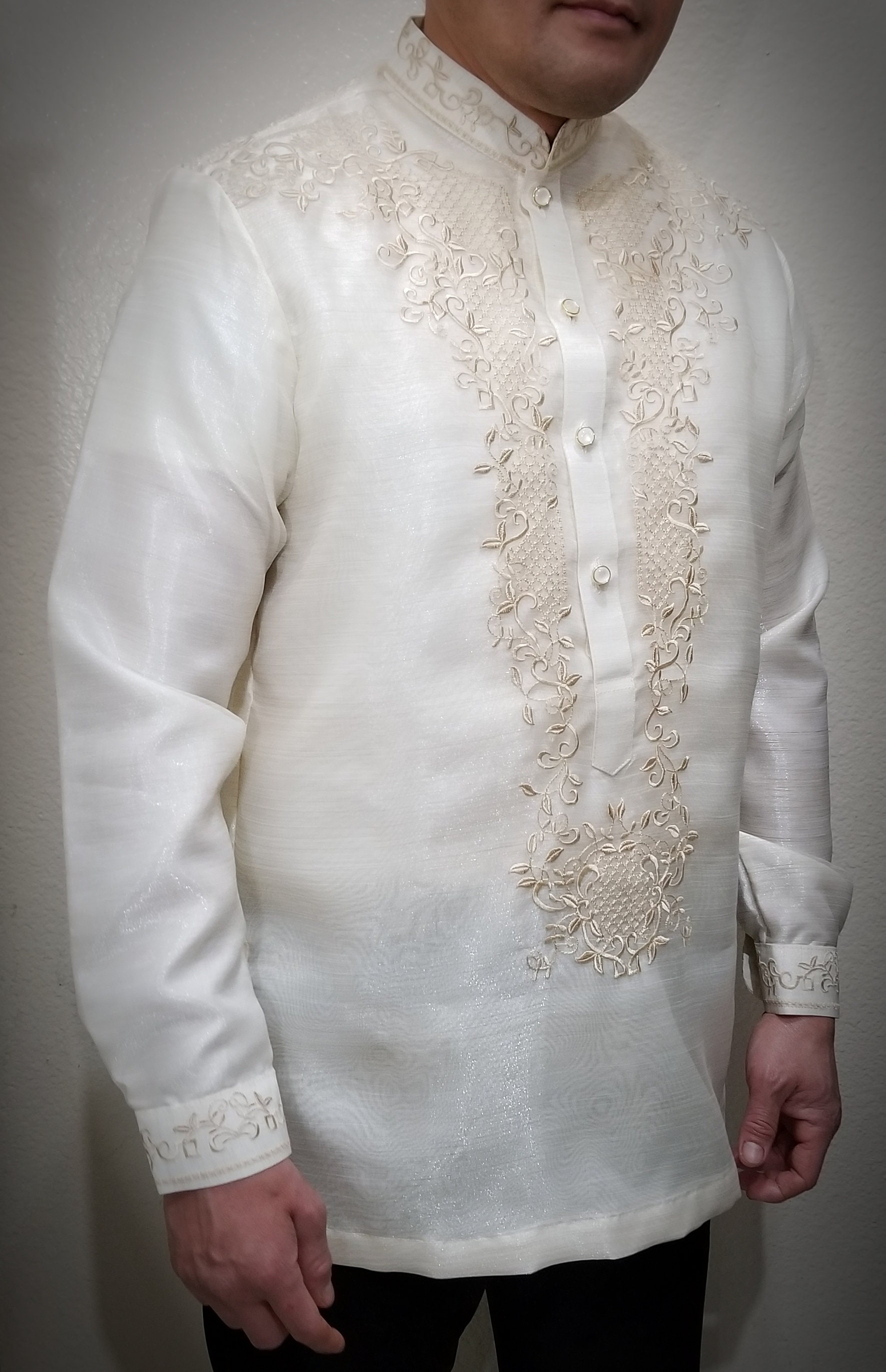 BARONG TAGALOG ARMANI style with Inner Lining Filipino National Costume