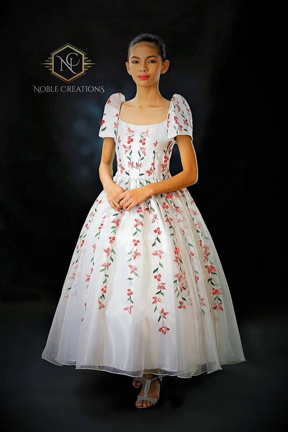 Filipiñana gown top for kids
