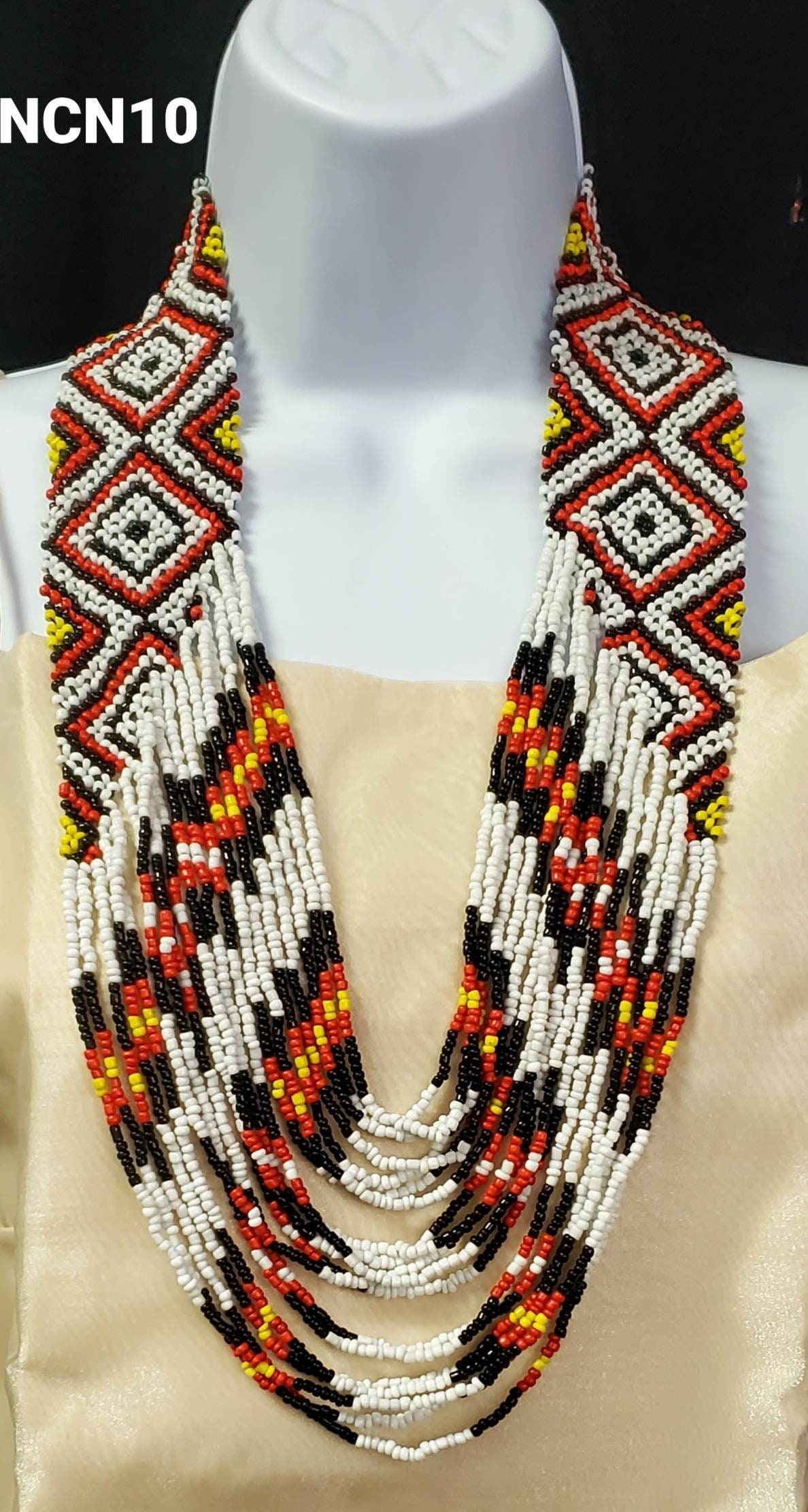FILIPINIANA Ethnic Manobo T'boli 8-layered Traditional Bead Necklace ...