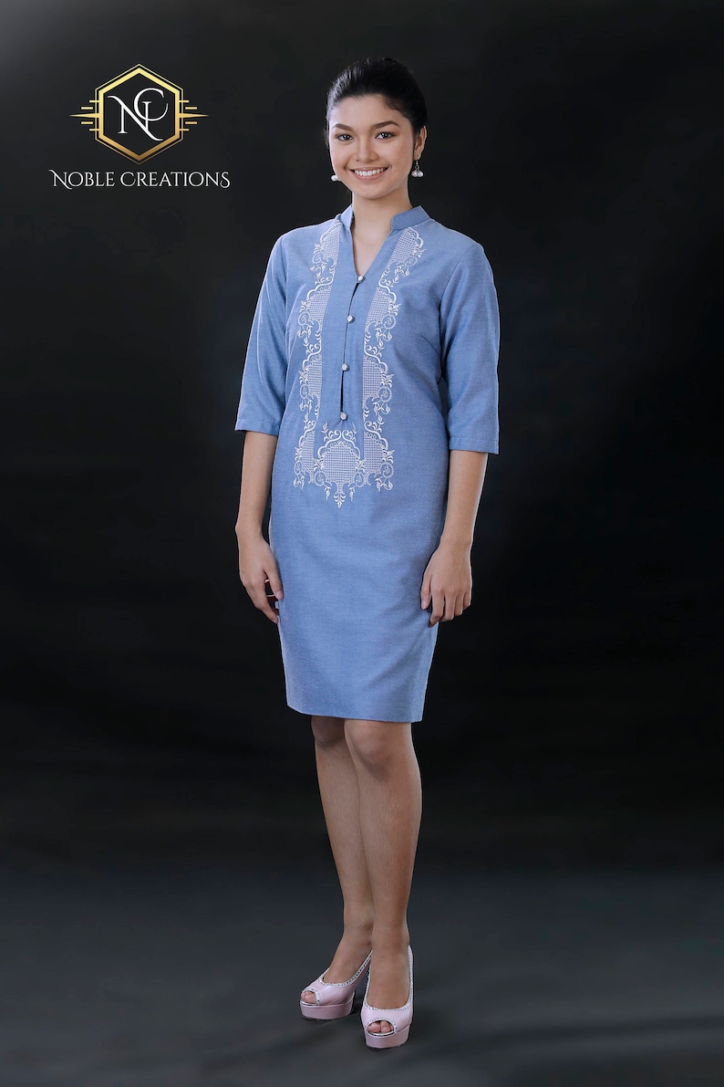 Sale Modern FILIPINIANA Dress Linen BARONG TAGALOG - Etsy