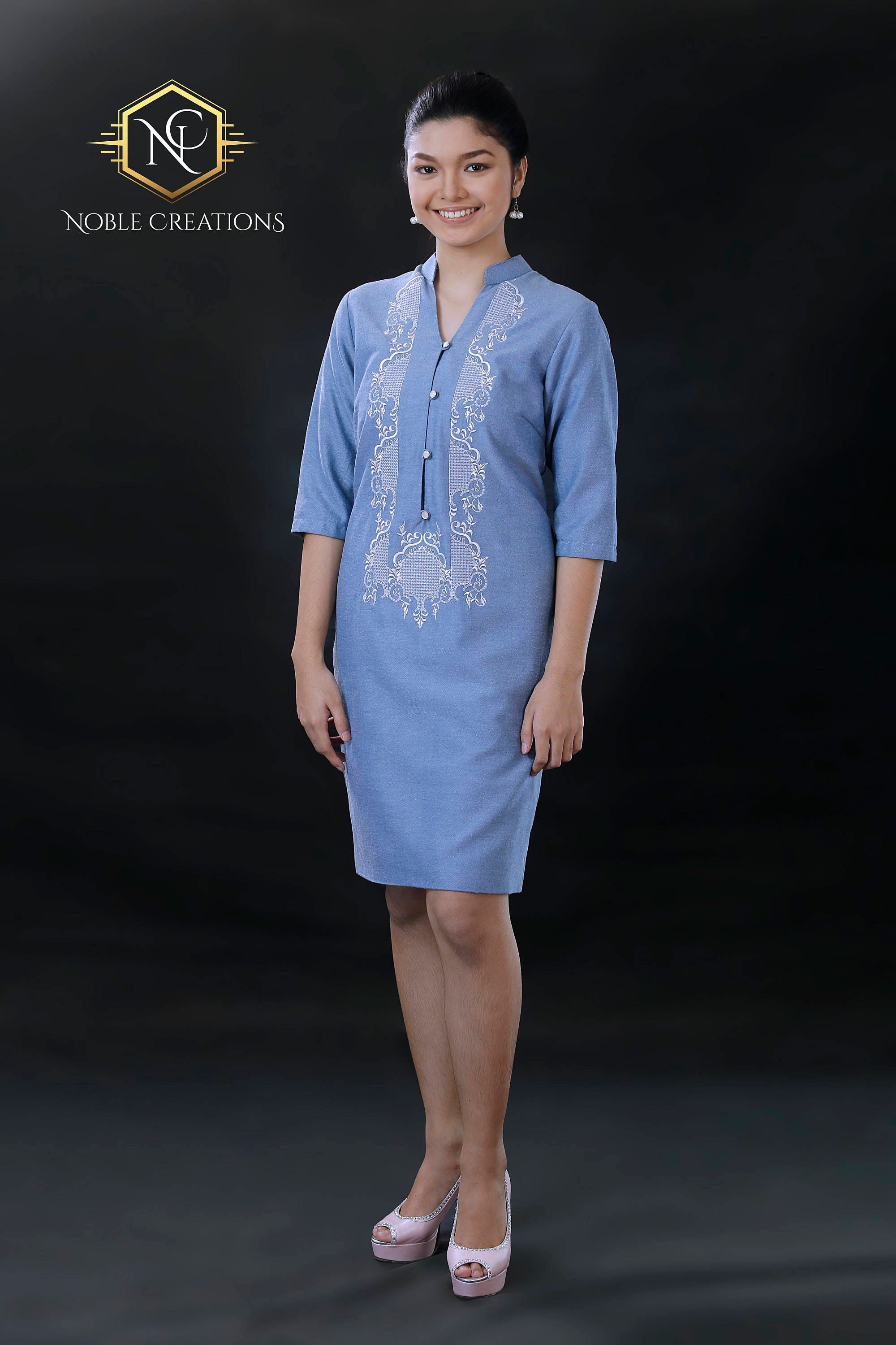 Modern Filipiniana Dress Linen Barong Tagalog Philippine Islamiyyat Com ...