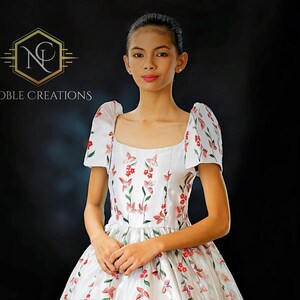 black filipiniana dress