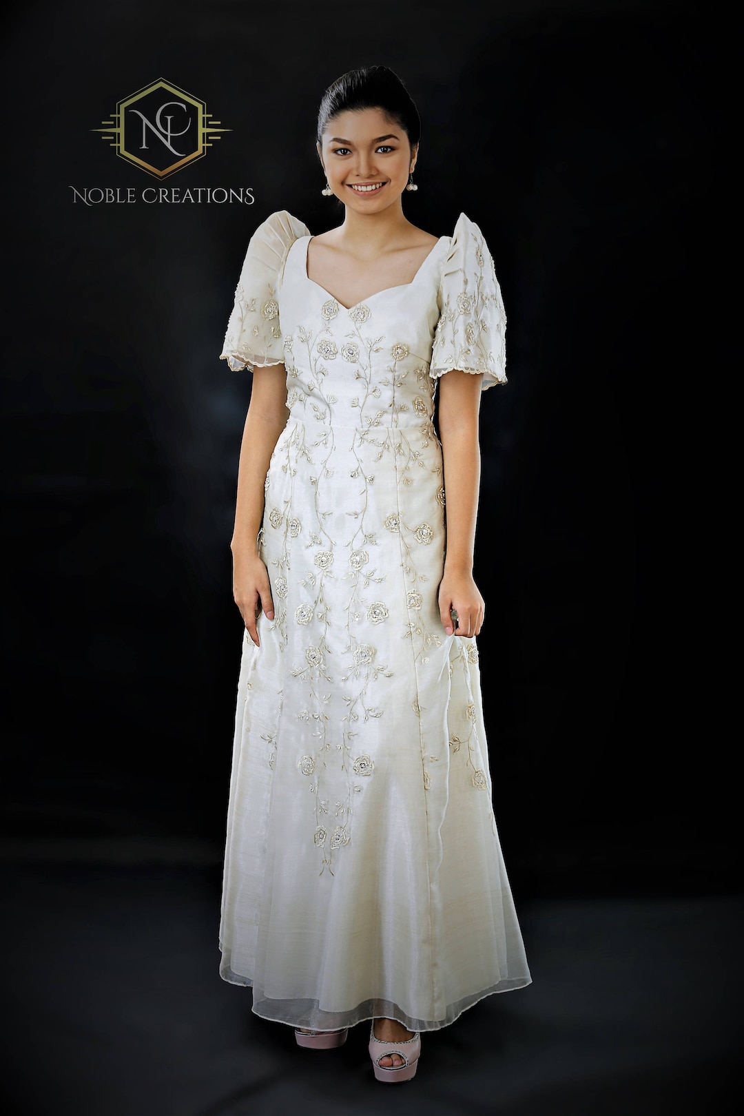 FILIPINIANA DRESS Embroidered Mestiza Gown Filipino Barong Tagalog filipiniana-dress-embroidered-mestiza-gown-filipino-barong-tagalog