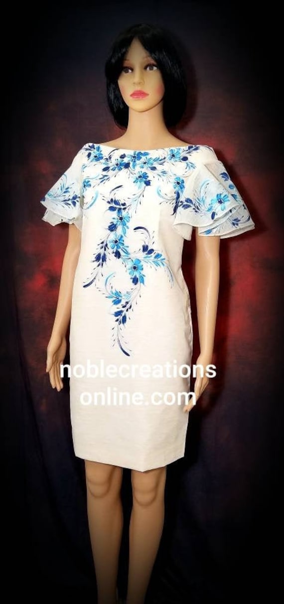 filipiniana floral dress