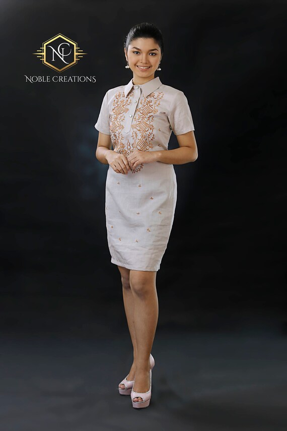 pink filipiniana
