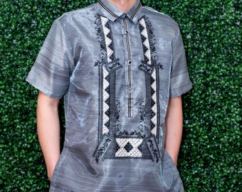 BARONG TAGALOG / Philippine Formal Wear For Men / BLACK Barong