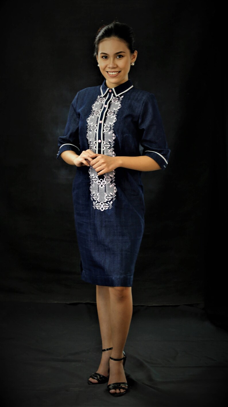 denim filipiniana