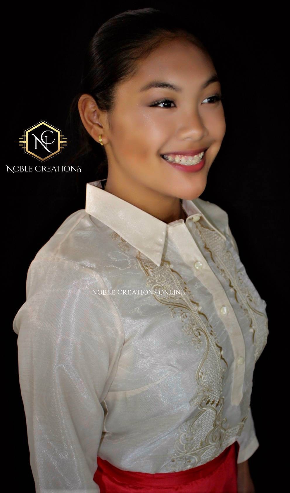 WJ01 Women's Barong Tagalog Jusi Filipiniana | lupon.gov.ph