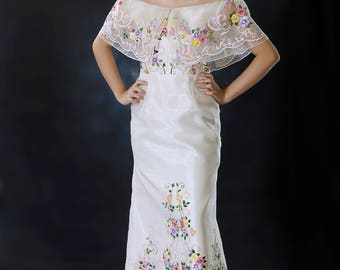 Hand painted best sale filipiniana