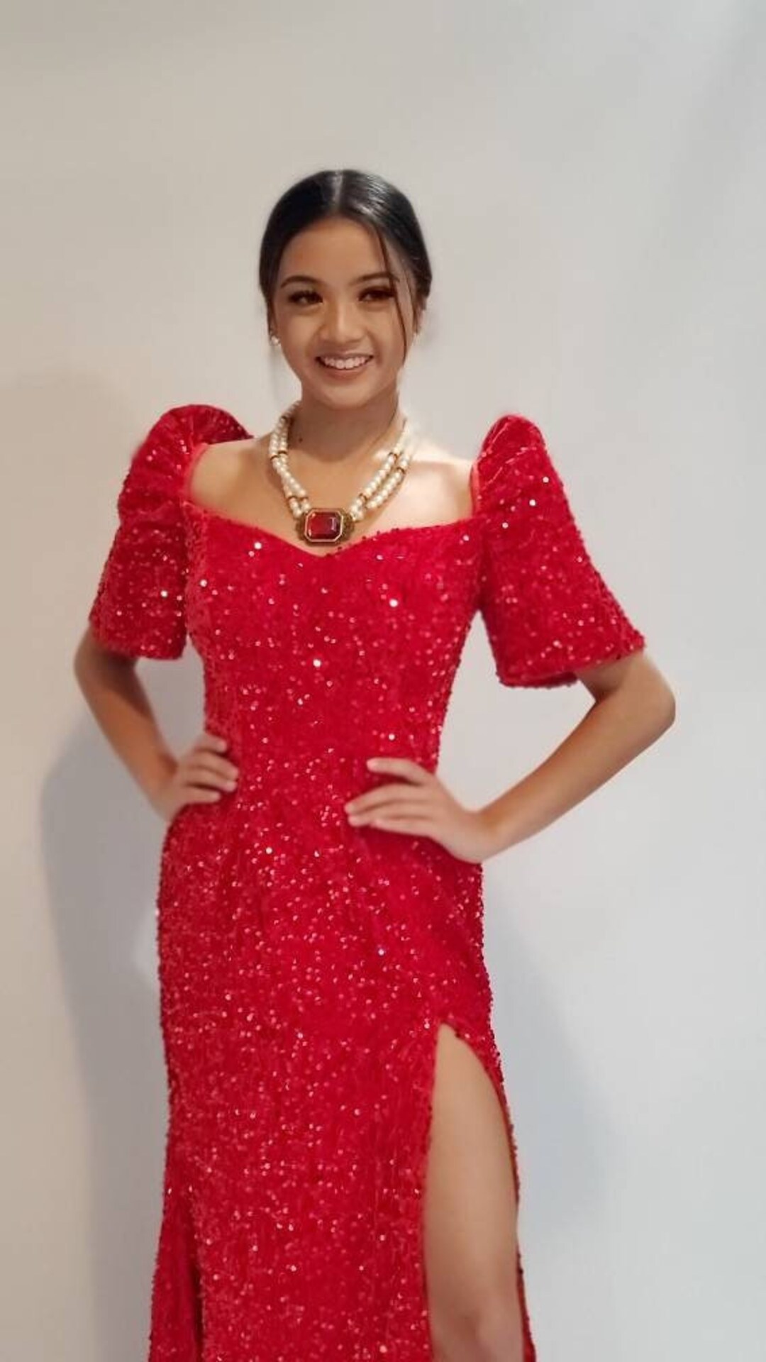 FILIPINIANA DRESS Sequined Mestiza Gown Philippine National Etsy