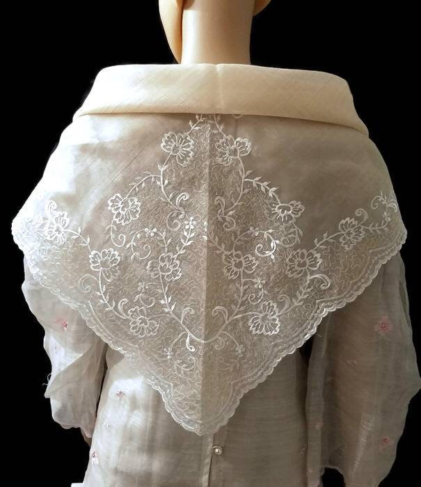 FILIPINIANA ALAMPAY EMBROIDERED Filipiniana barong tagalog - Beige