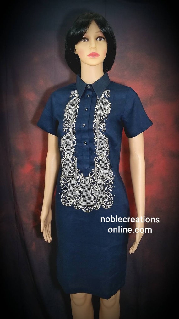 modern filipiniana casual dress