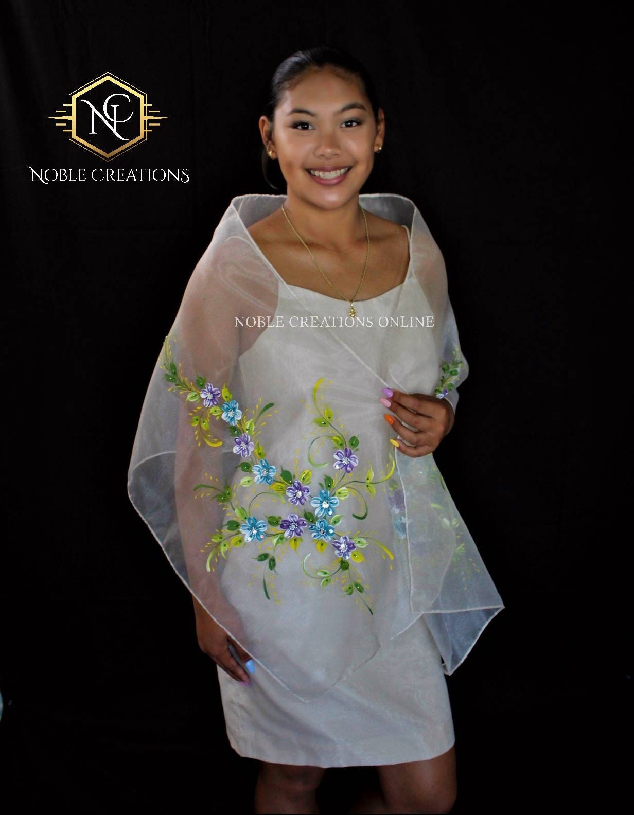 filipiniana with alampay