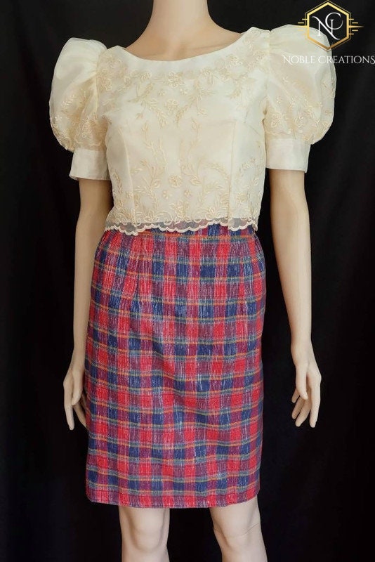 Filipiniana top kimona dress