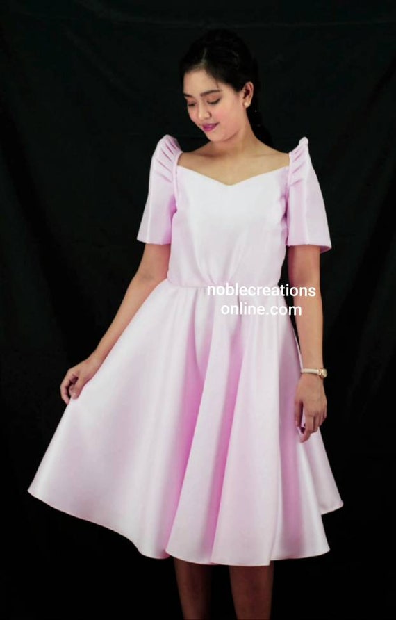 modern filipiniana knee length
