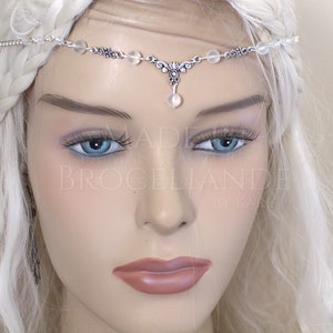 Elven Tiara Arwen Frost White
