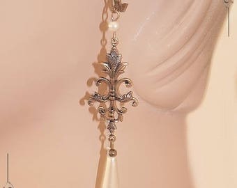 Boucles d'Oreilles Chandelier Bronze Romantique